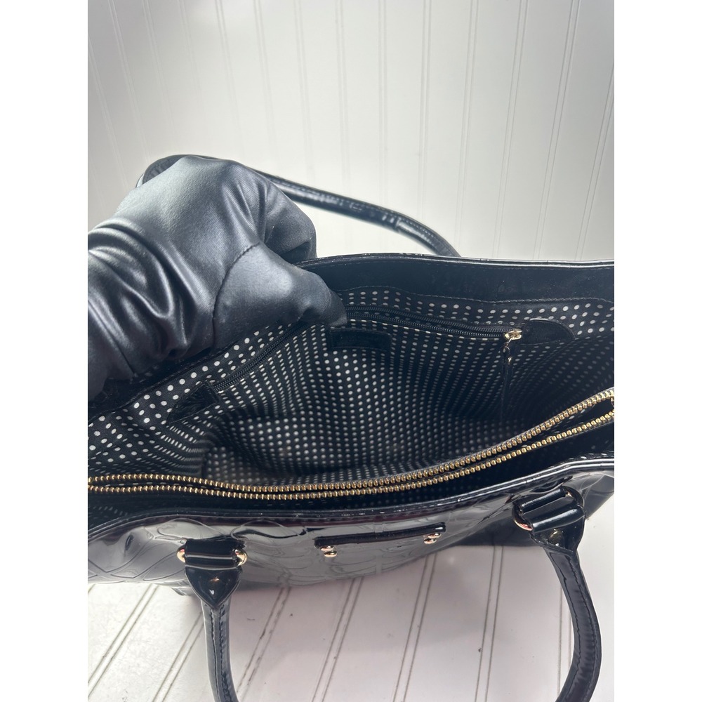 Kate Spade Vintage Prestwick Noel Quinn Black Patent Leather Shoulder Bag Tote - Picture 4 of 13